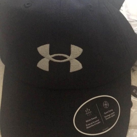 BRAND NEW youth boy girl under armour play up black adjustable cap / hat - Picture 3 of 4